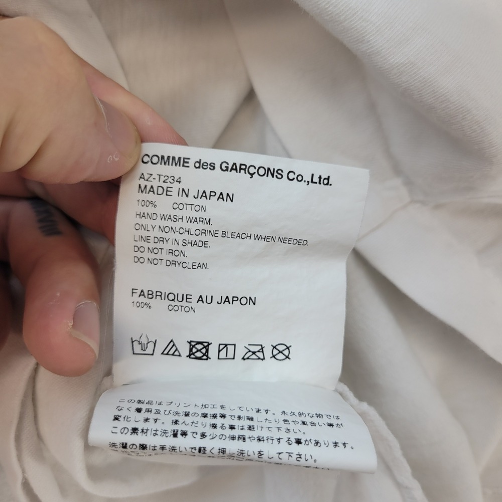 Comme des Garcons Play T-Shirt Large White Polka Dot Heart AZ-T234 Japan - Picture 4 of 7